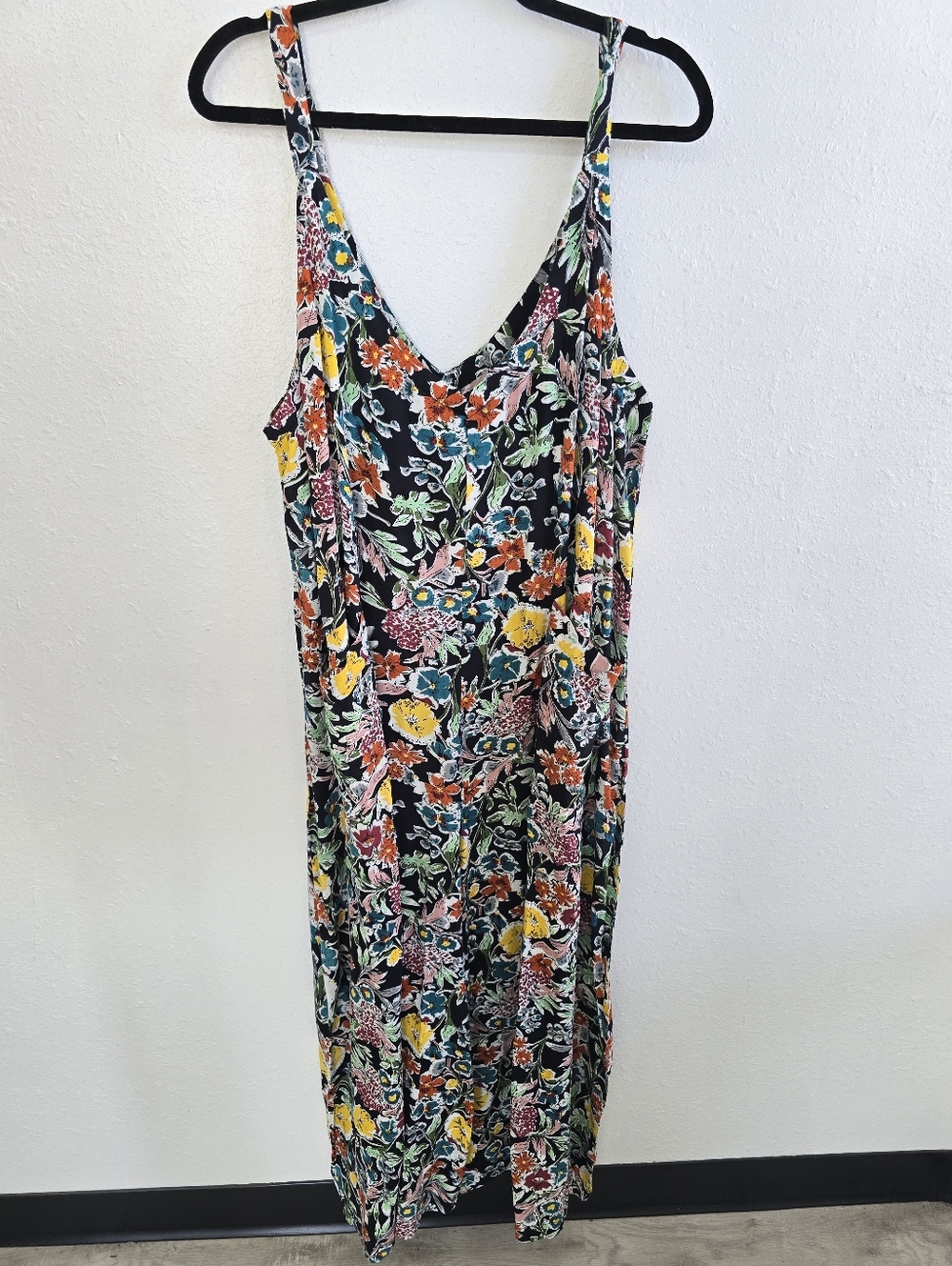Natural Life NWT Chelsea Cotton Jumpsuit Floral Wide Leg Jumpsuit Romper Boho XL - Picture 3 of 8